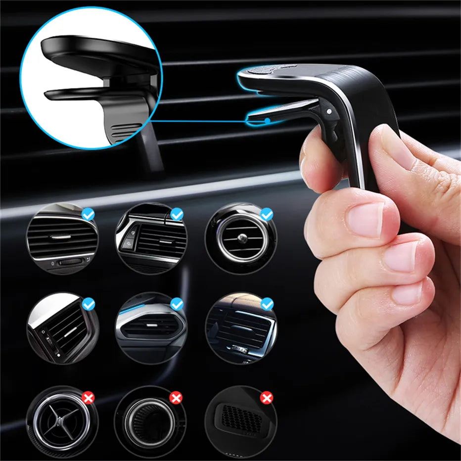 Magnetic Car Phone Holder – 360° Air Vent Mount