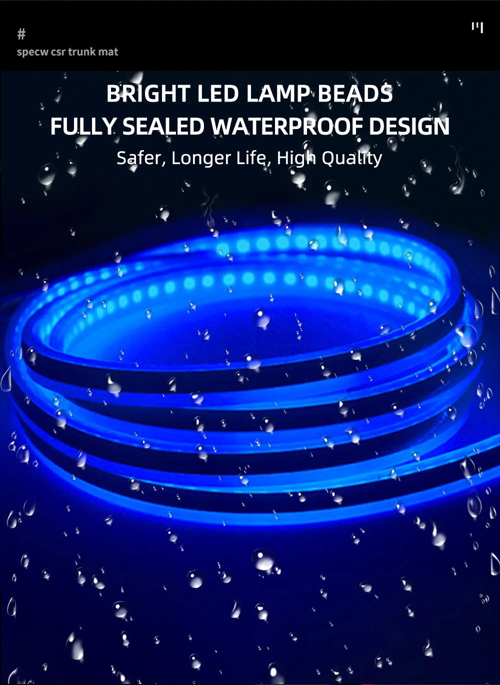 LED Daytime Running Light Scan Starting Car Hood Decorative Lights DRL Auto Engine Hood Guide Decorative Ambient Lamp 12V