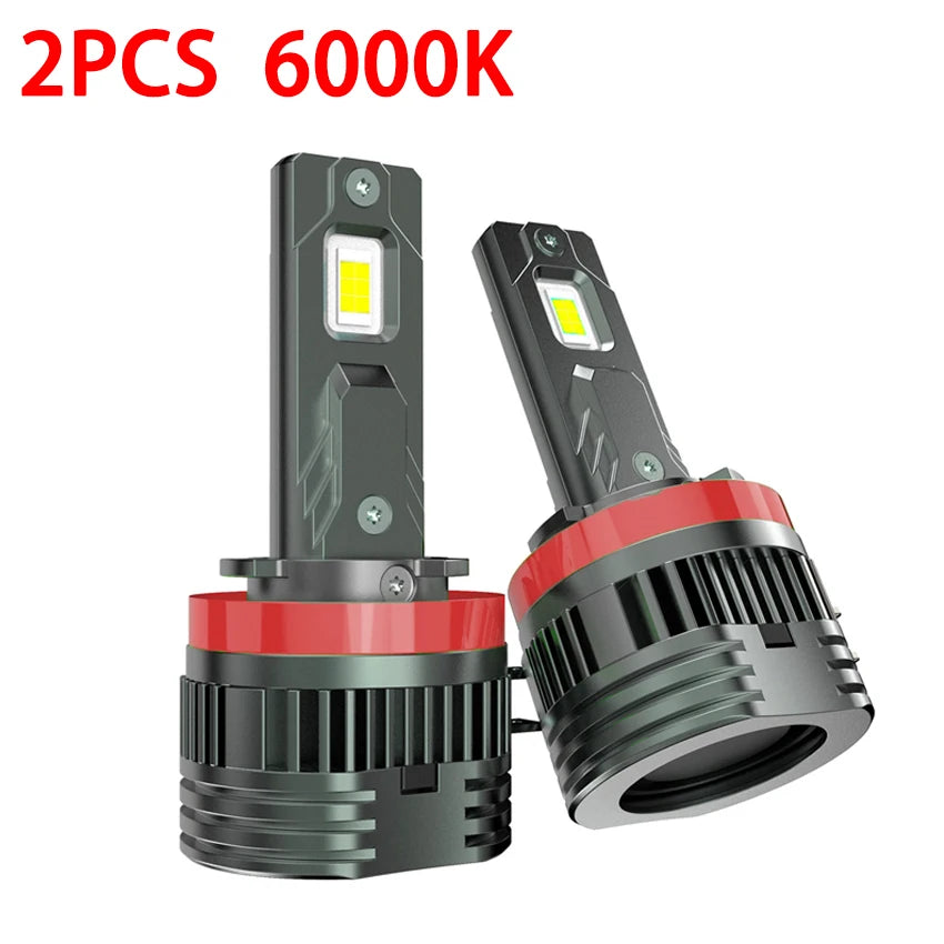 H11B LED Headlight Bulb Turbo 1800W 9000000LM Low Beam High Beam 6000K White For Ford Fiesta Kia Hyundai Plug And Play