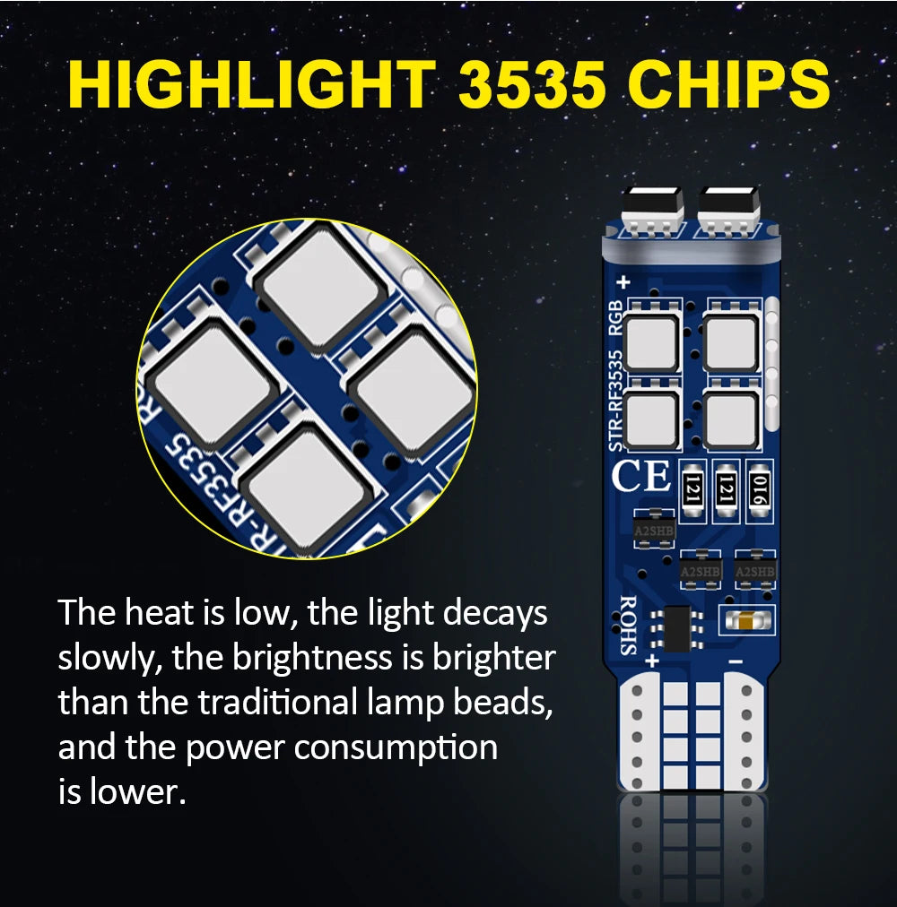 XTRABEAM RGB T10 LED Interior Lights – CANBUS Error-Free, Multi-Color Ambient Upgrade