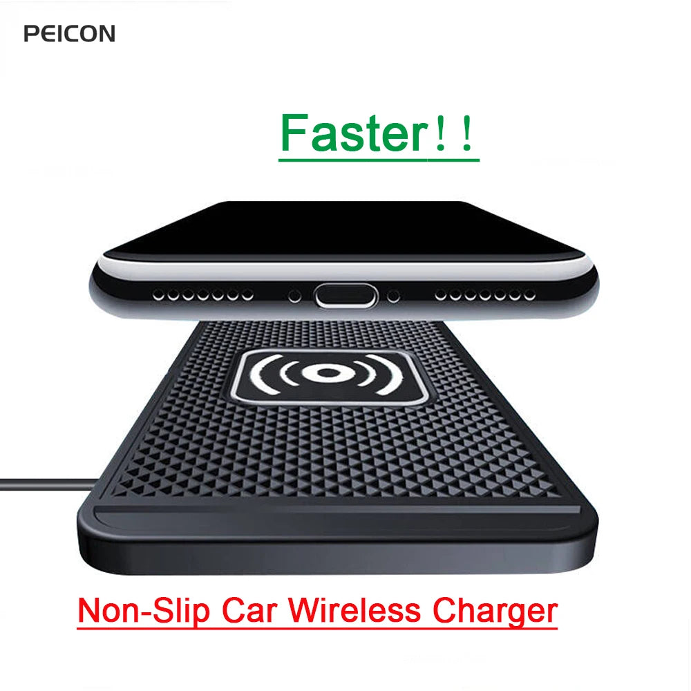MagSafe Wireless Car Charger – Non-Slip Silicone Fast Charging Pad