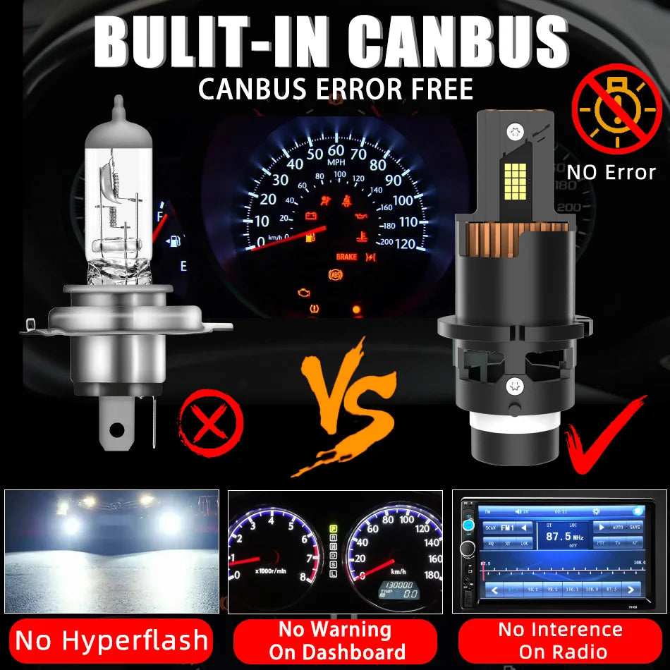 LED HID Replacement Headlight Bulb 6000K – Plug & Play Upgrade