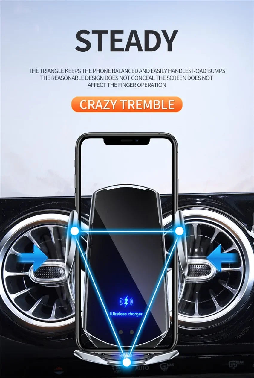 100W Magnetic Wireless Charging Car Mount