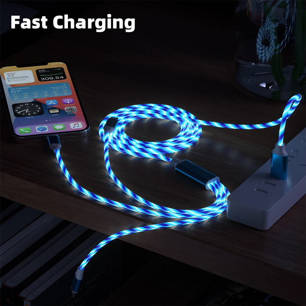 RGB 3-in-1 Fast Charging Cable – iPhone / Type-C / Micro USBch