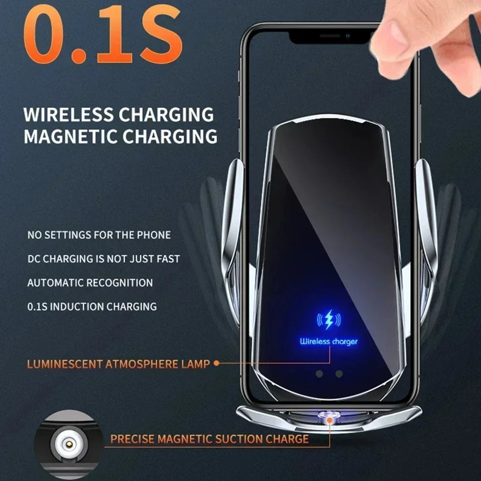 100W Magnetic Wireless Charging Car Mount