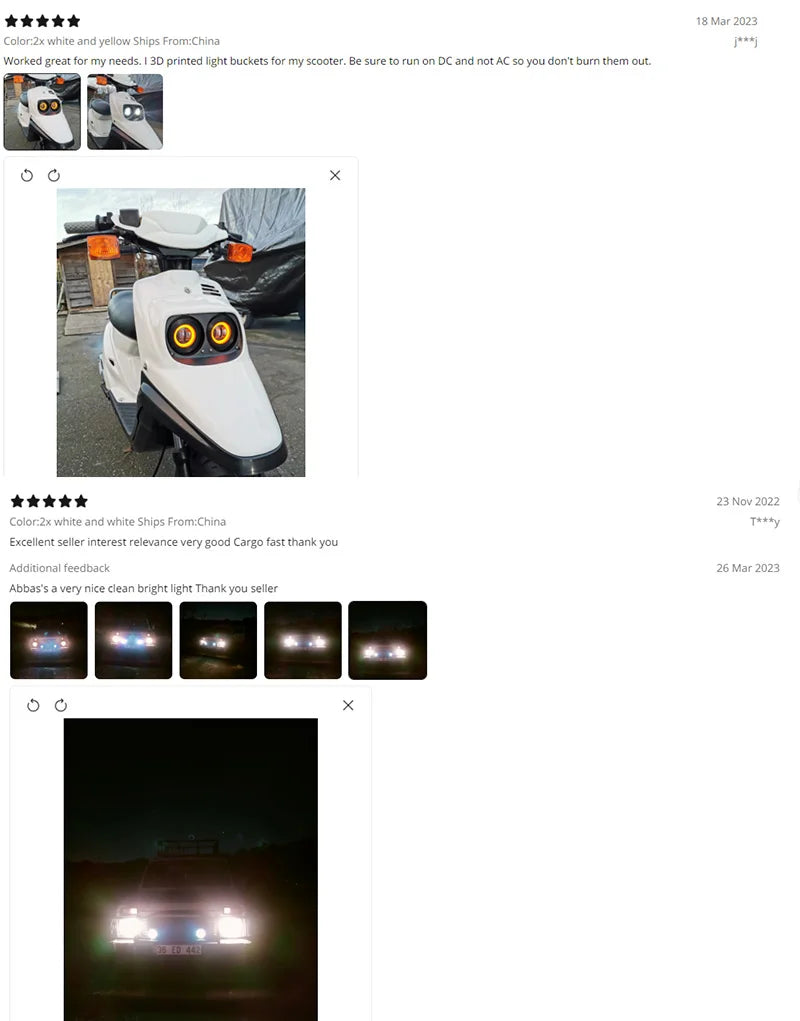 2PCS/1PC 12V-80V Waterproof Round  Angel Eyes LED light Portable Spotlights Motorcycle Offroad Truck Driving Car Boat Work Light