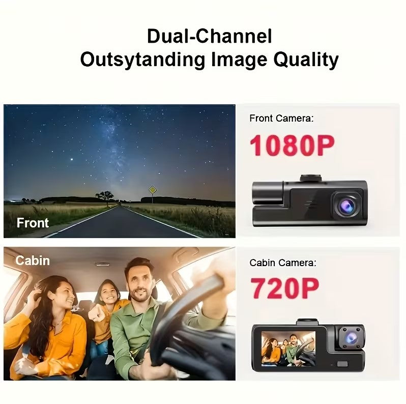 XTRABEAM Dual Dash Cam – Front & Rear 1080P HD Recording System - AVXLRQ