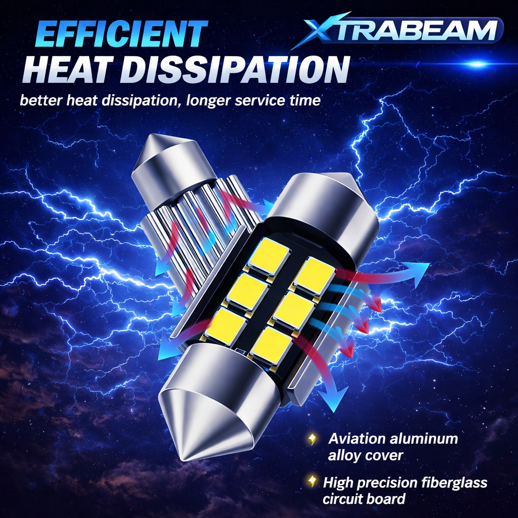 XTRABEAM Festoon LED Interior Lights – Error-Free CANBUS (4-Pack)